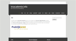 Desktop Screenshot of ictacademie.info